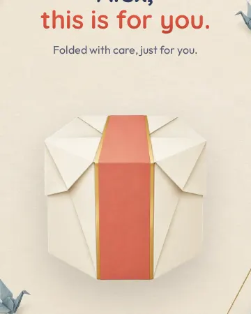 Opening scene of the Paper Wishes birthday card theme